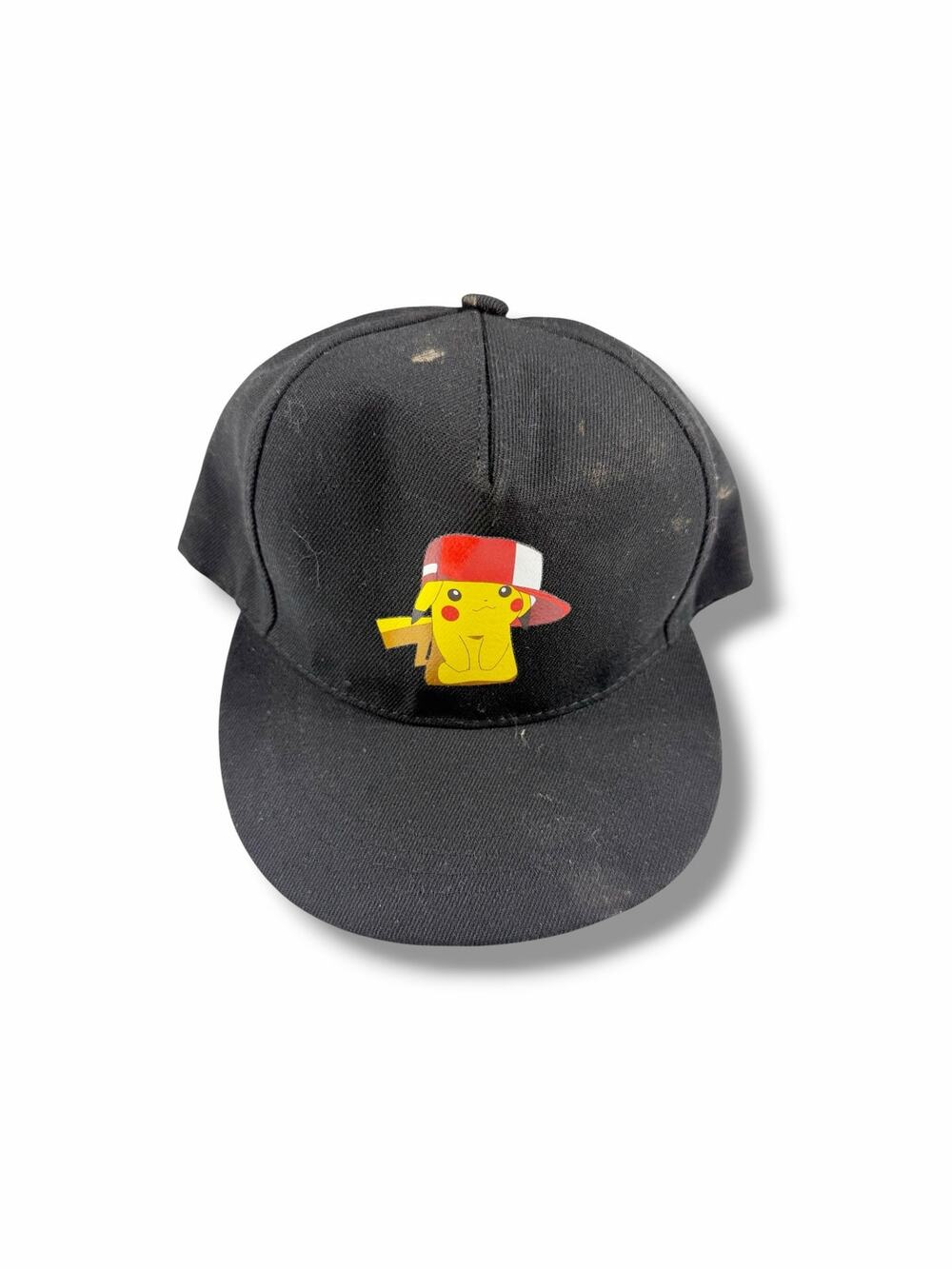 Pokemon Inspired Pikachu Snapback Hat Black Adjustable Baseball Cap Youth Kid
